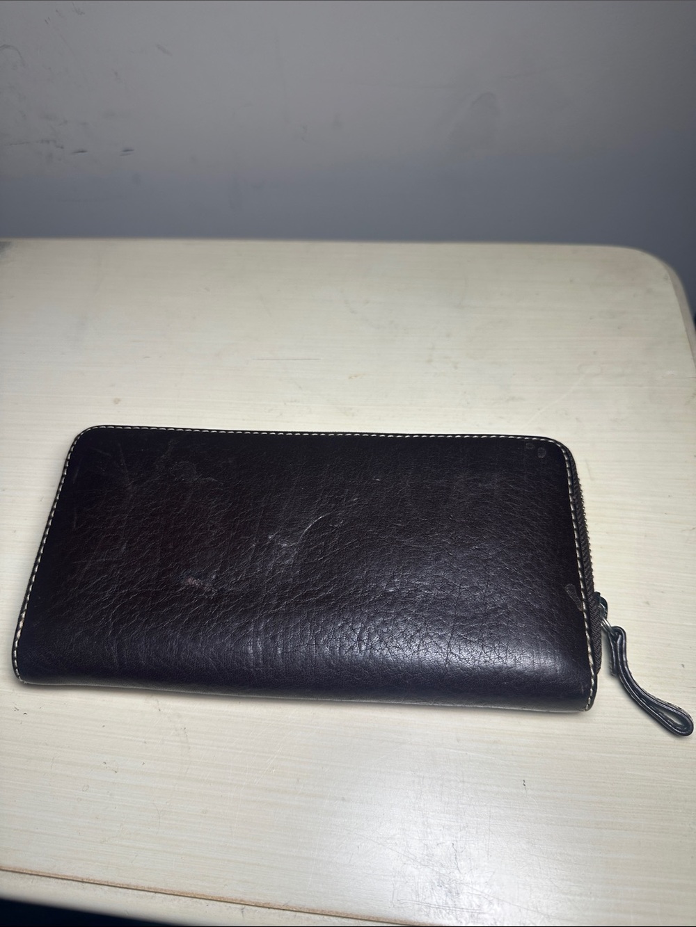Coach Dark Brown leather wallet with Silver hardware - Picture 3 of 9